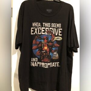 MAKE OFFER! The Merc With The Mouth! Marvel Deadpool Black Short Sleeve T-Shirt